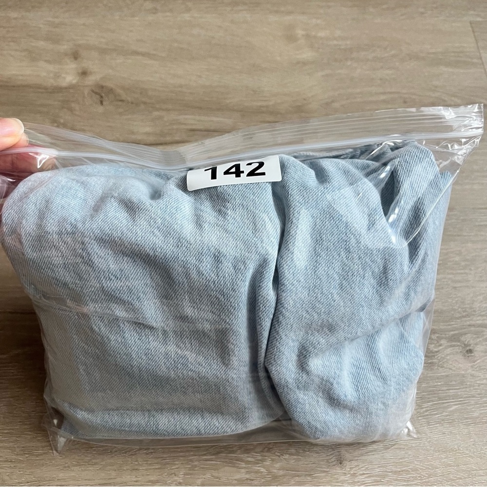 Zara Women's Jeans Blue Denim Cargo Wide Leg 100% Cotton Boho Hippie Streetwear - Picture 8 of 8